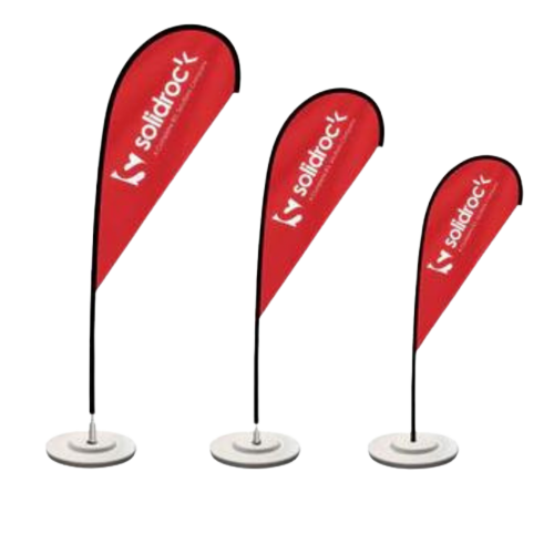 Tear Drop Flag -Concrete Base